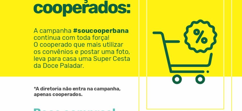 A campanha #soucooperbana continua com toda força!